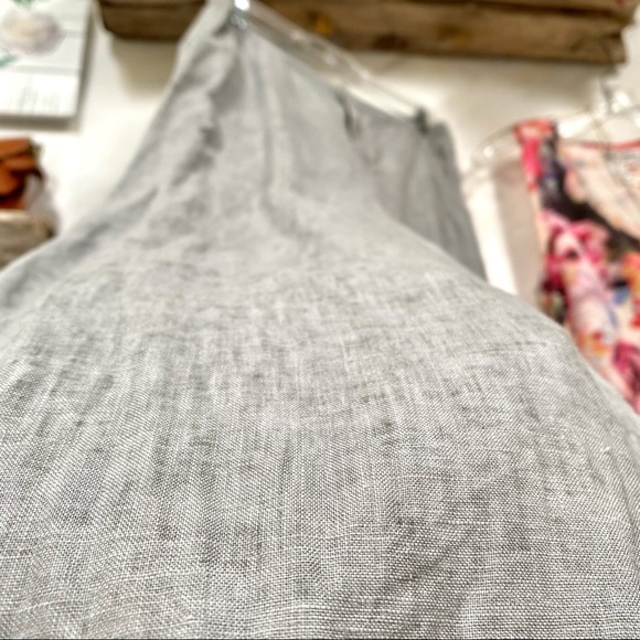 Sweet LINEN wide leg pants w raw edge🤍 - Picture 5 of 9